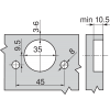 Zawias Blum 110' nakładany, zintegrowany blumotion, CLIP TOP, 71B3550